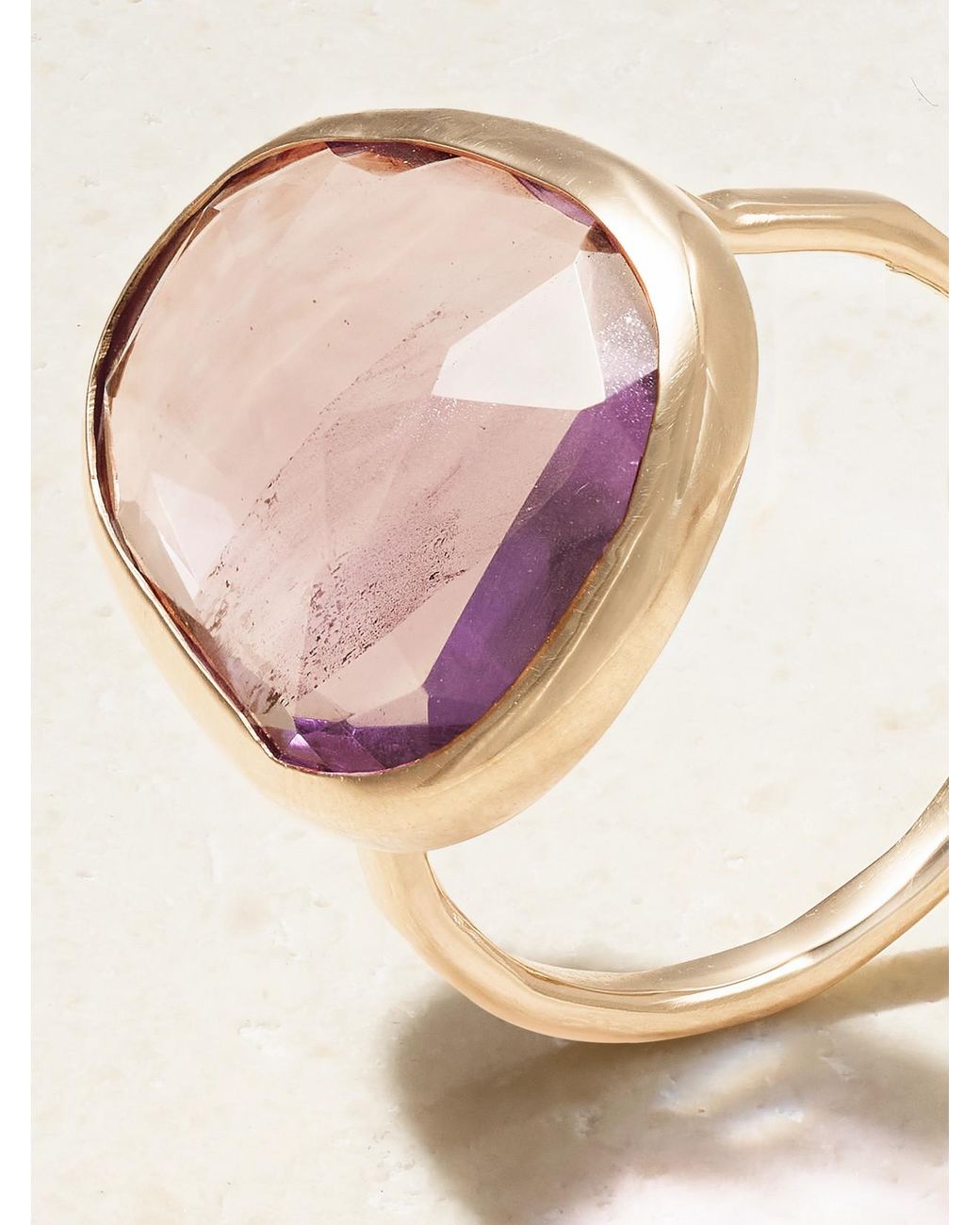 Melissa Joy Manning Pink 14-Karat Recycled Amethyst Ring