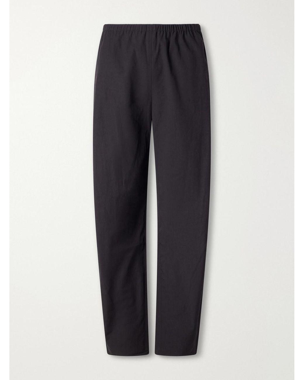 La Ligne Blue Colby Cotton-Poplin Wide-Leg Pants