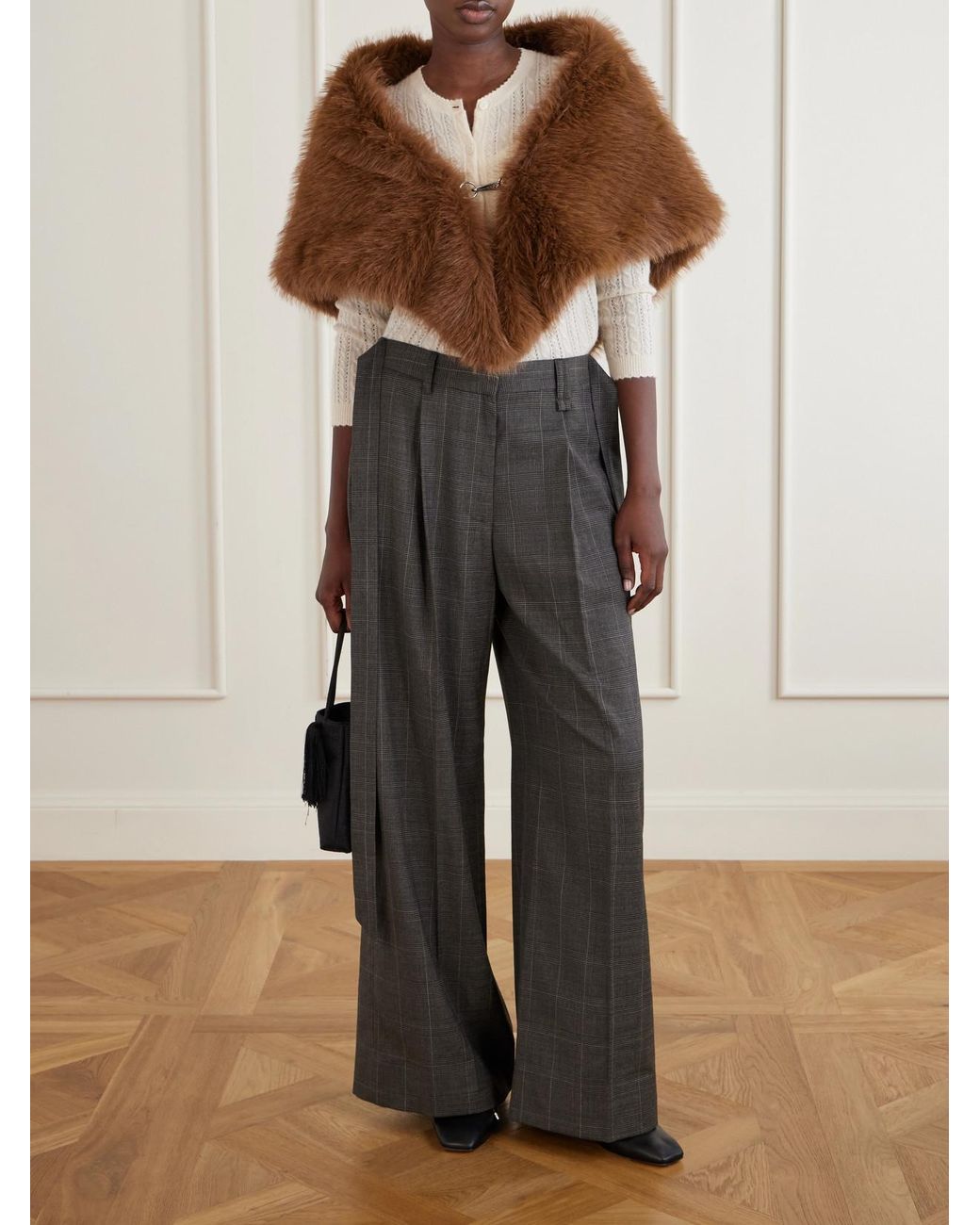Simone Rocha Brown Plush Scarf