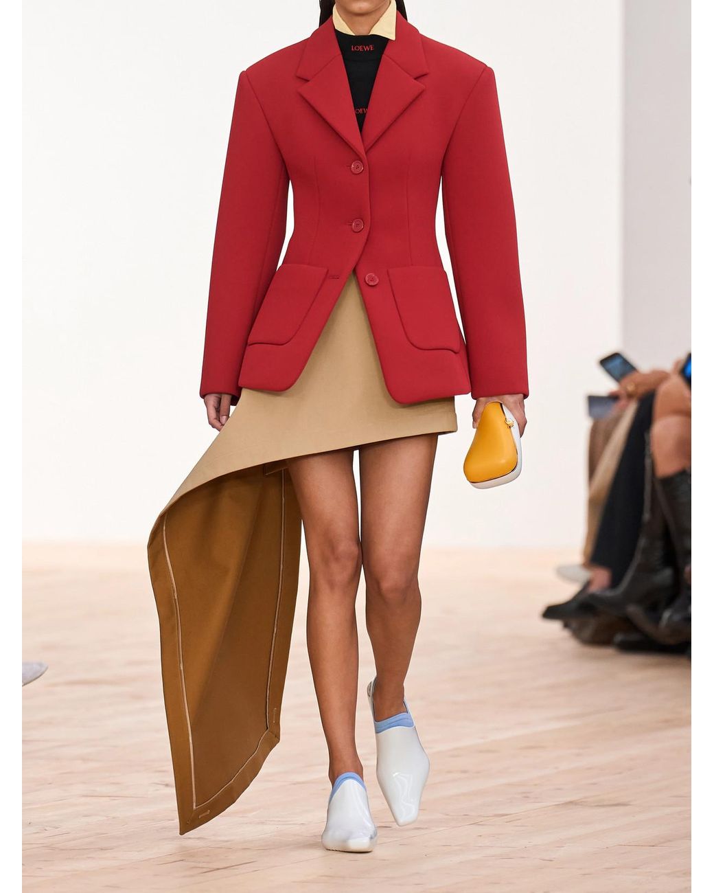 Loewe Natural Asymmetric Cotton And Silk-Blend Mini Skirt