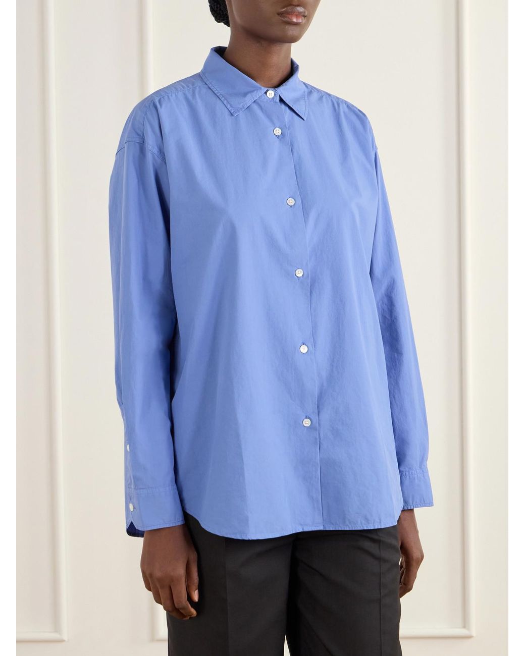 mfpen Blue The Generous Cotton Shirt