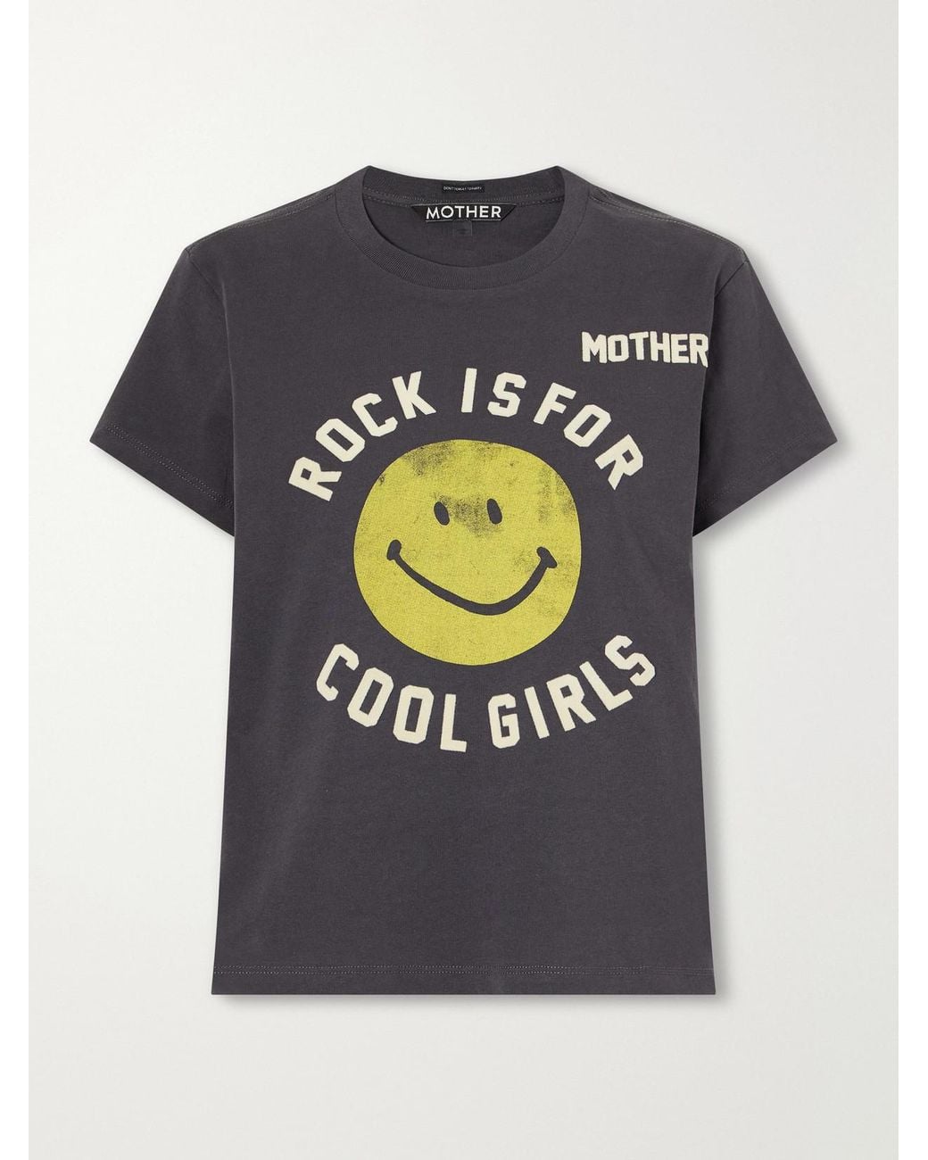 Mother Gray Boxy Goodie Goodie Printed Cotton-Jersey T-Shirt