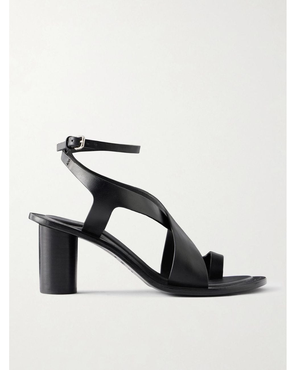 A.Emery Black Lulu Leather Sandals