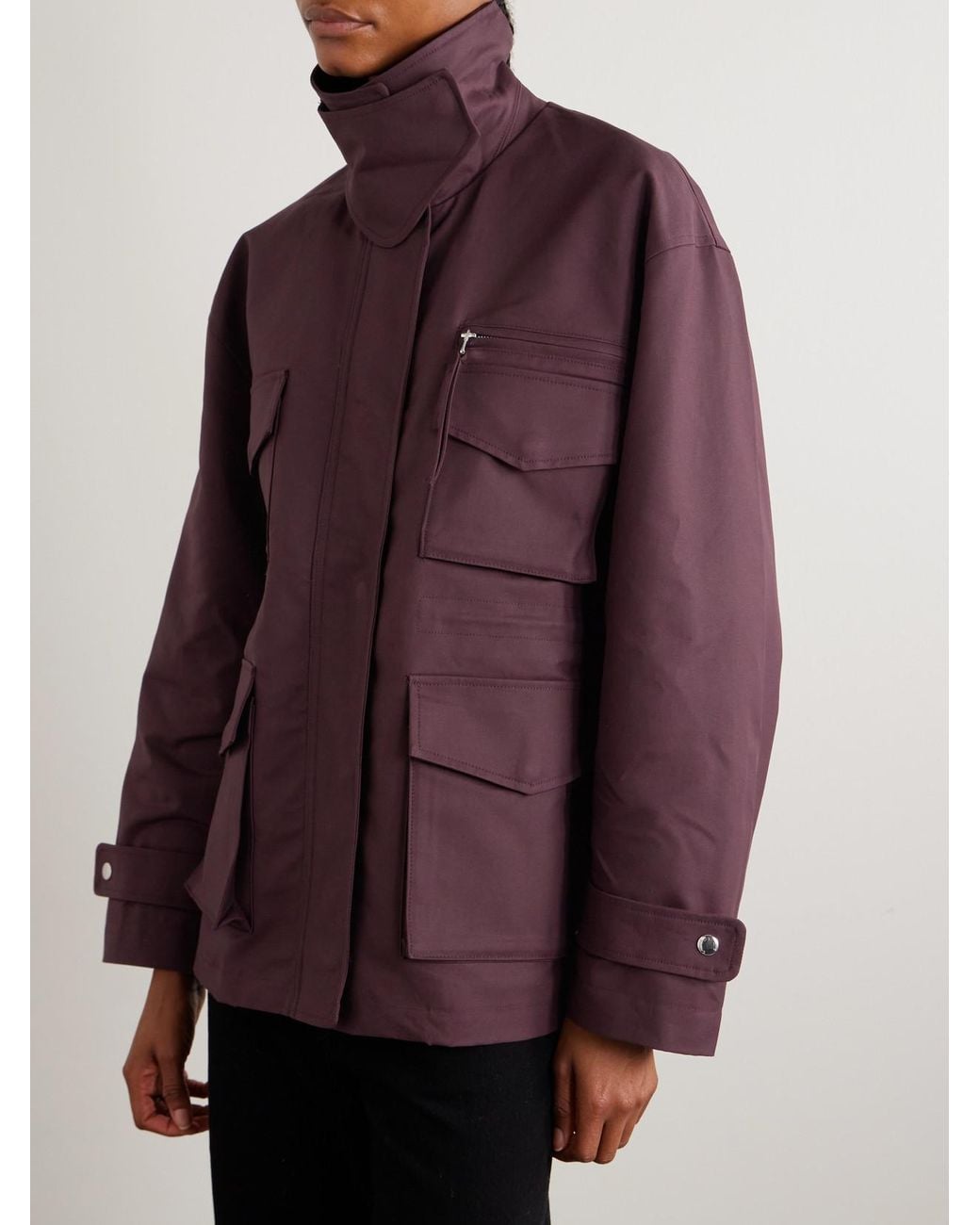 Agolde Purple Aubrey Cotton-Gabardine Jacket