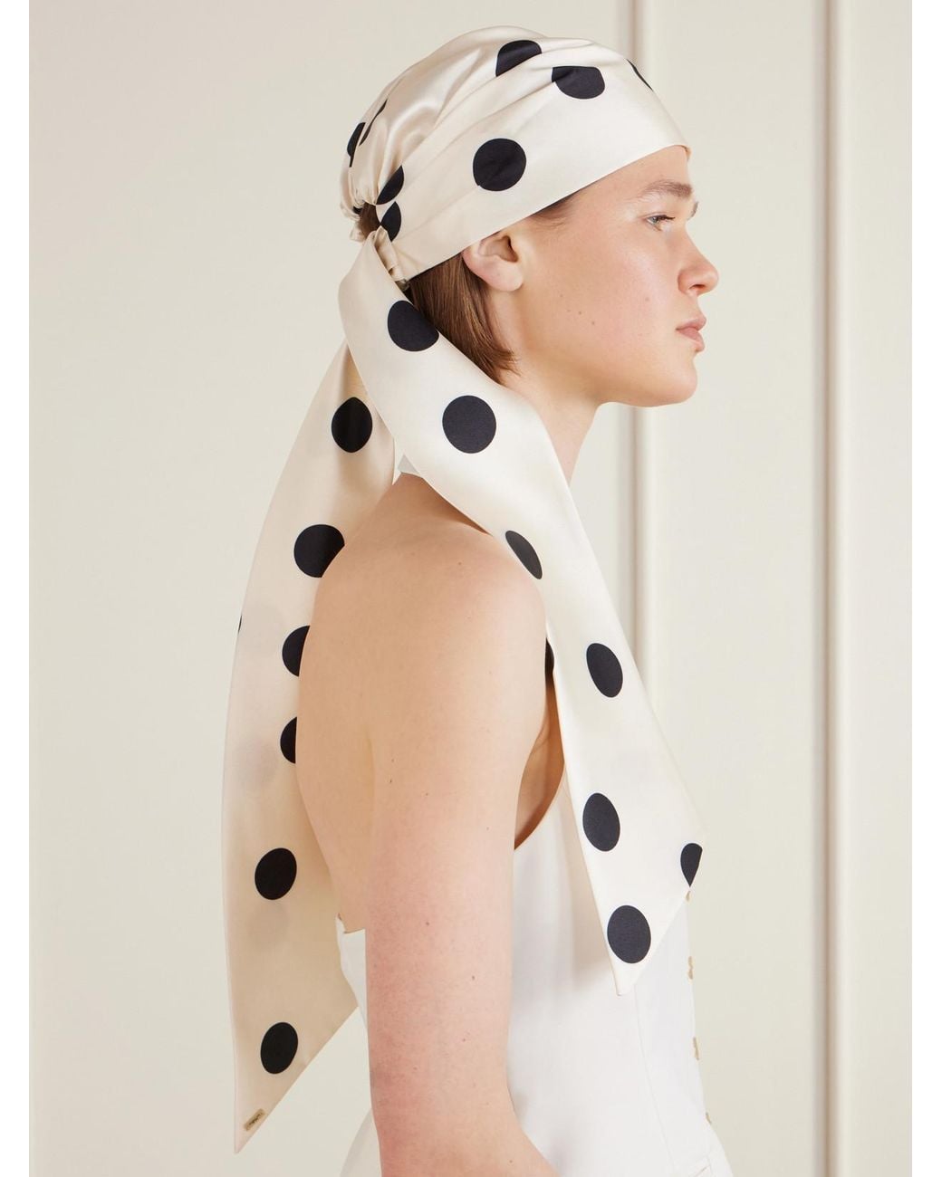 Eugenia Kim Natural Gigi Polka-Dots Headscarf