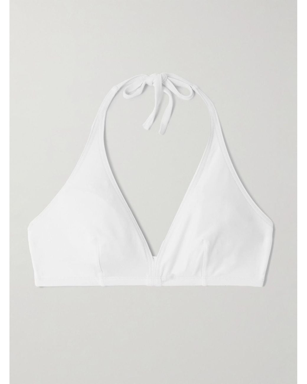 Eres White Les Permanents Gang Triangle Bikini Top