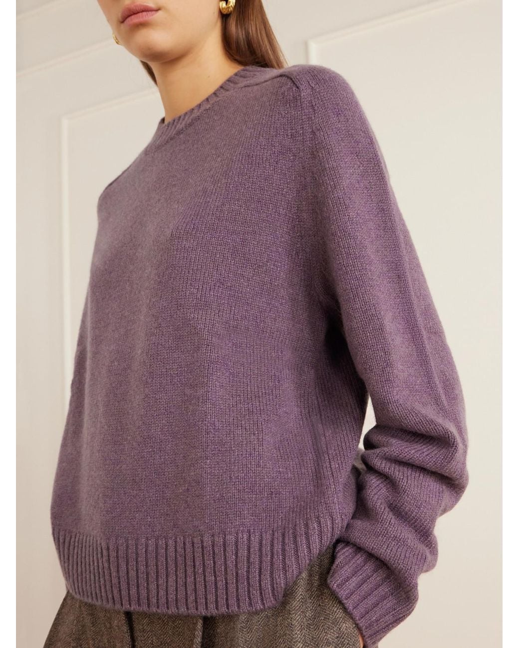 Twp Purple New Jill Cashmere Sweater