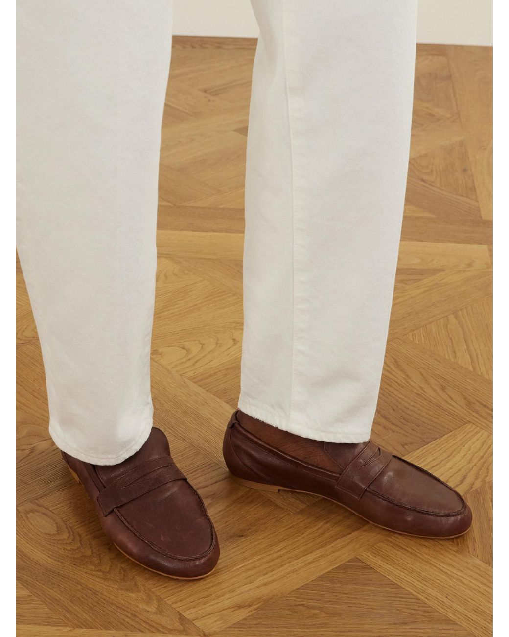 Jamie Haller Brown The Unlined Penny Leather Loafers