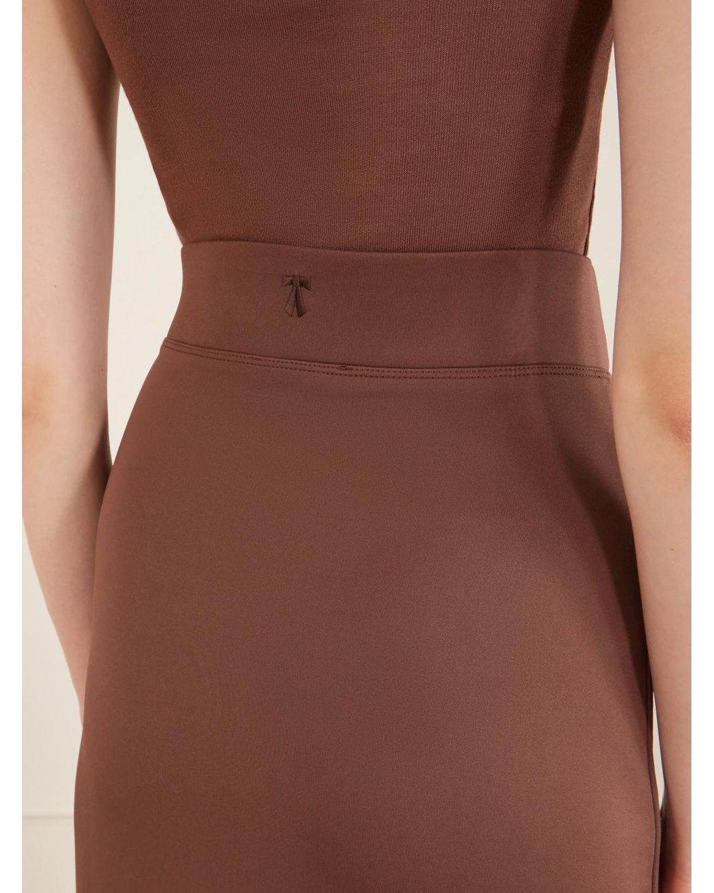 The Park Brown Hailey Stretch-Jersey Maxi Skirt