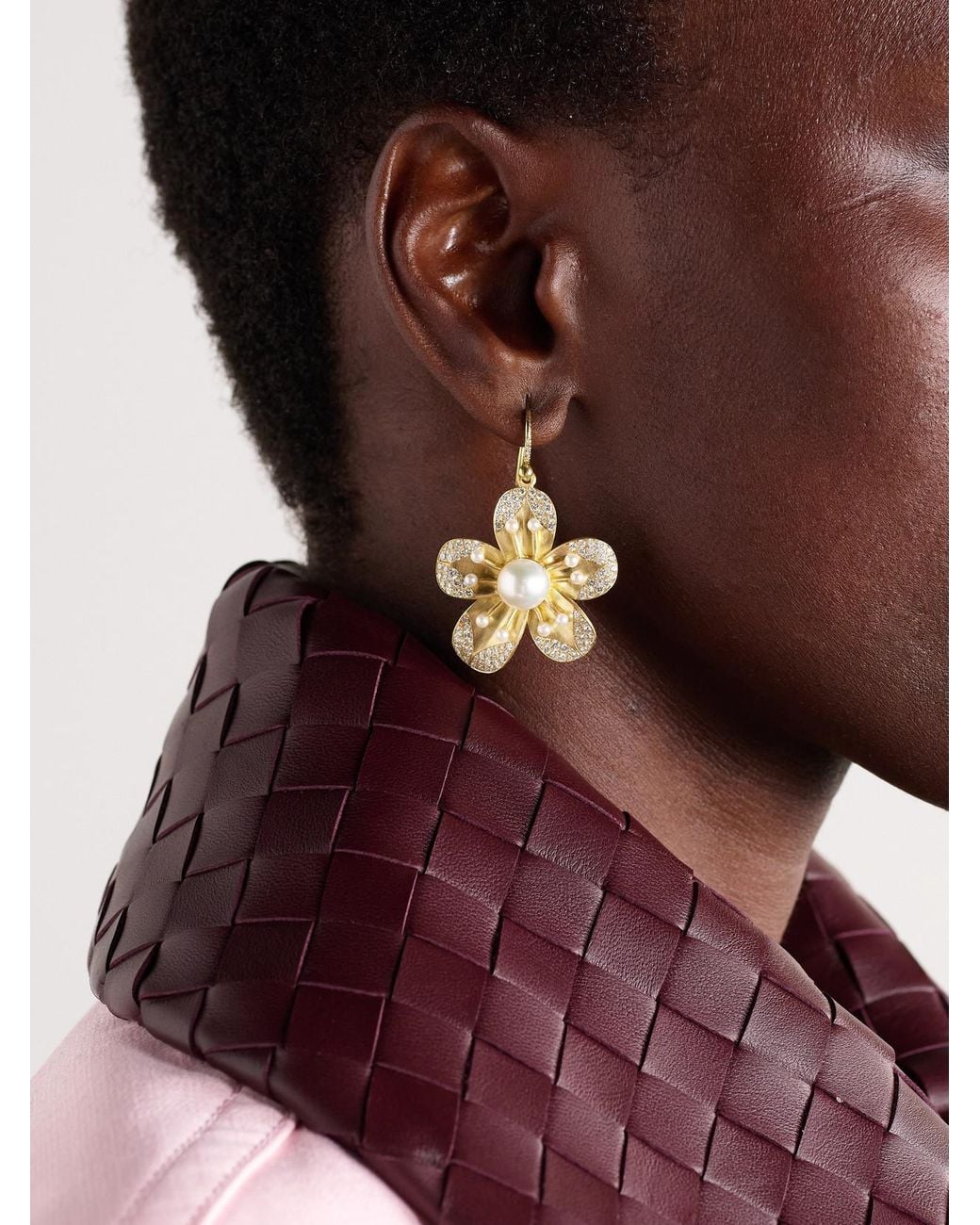 Irene Neuwirth Natural Blossom 18-Karat, Pearl And Diamond Earrings