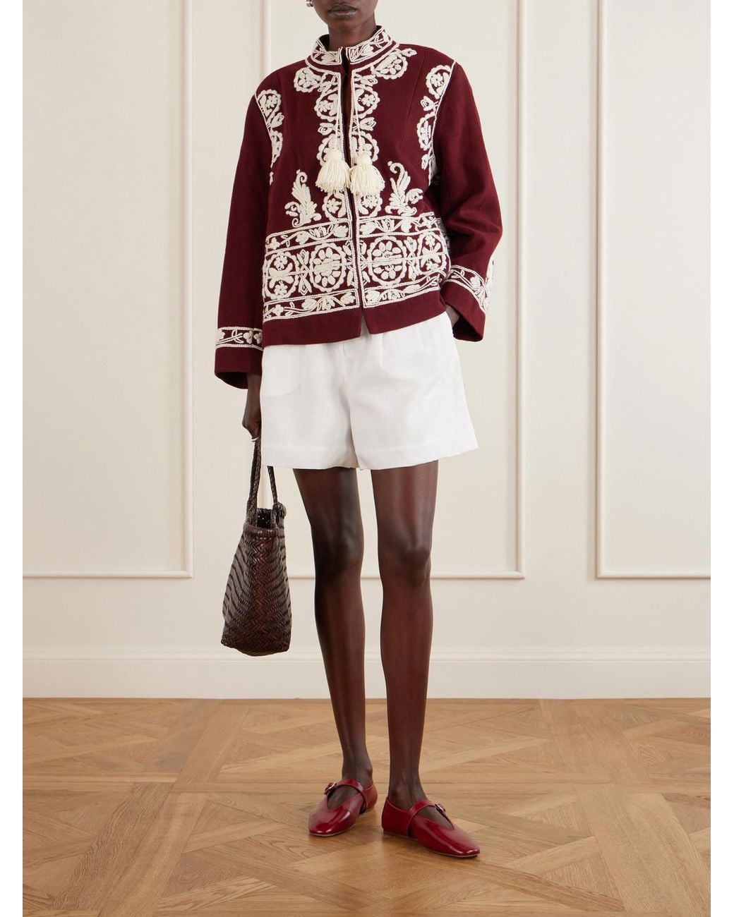 Bode Estate Embroidered Wool Jacket