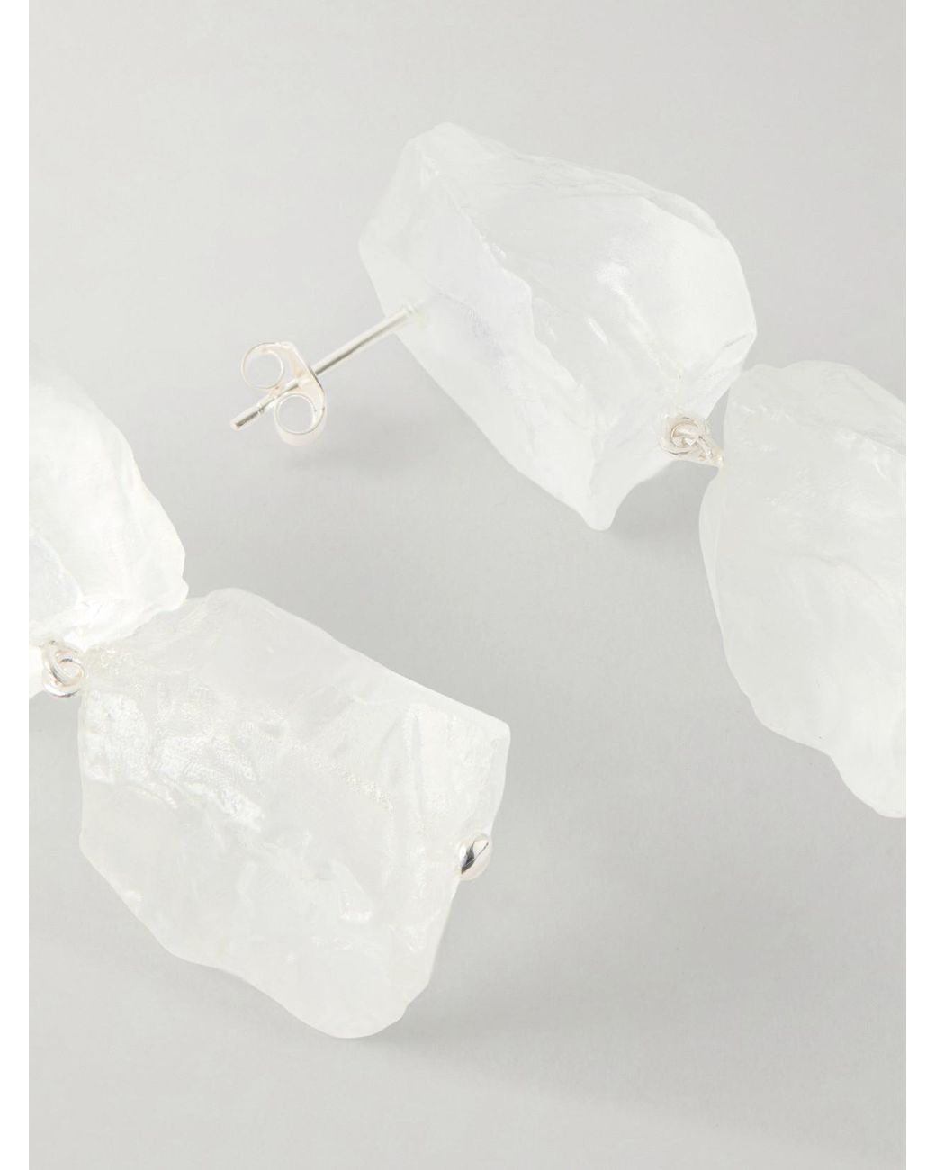 COMPLETEDWORKS White Crystal Drop Earrings