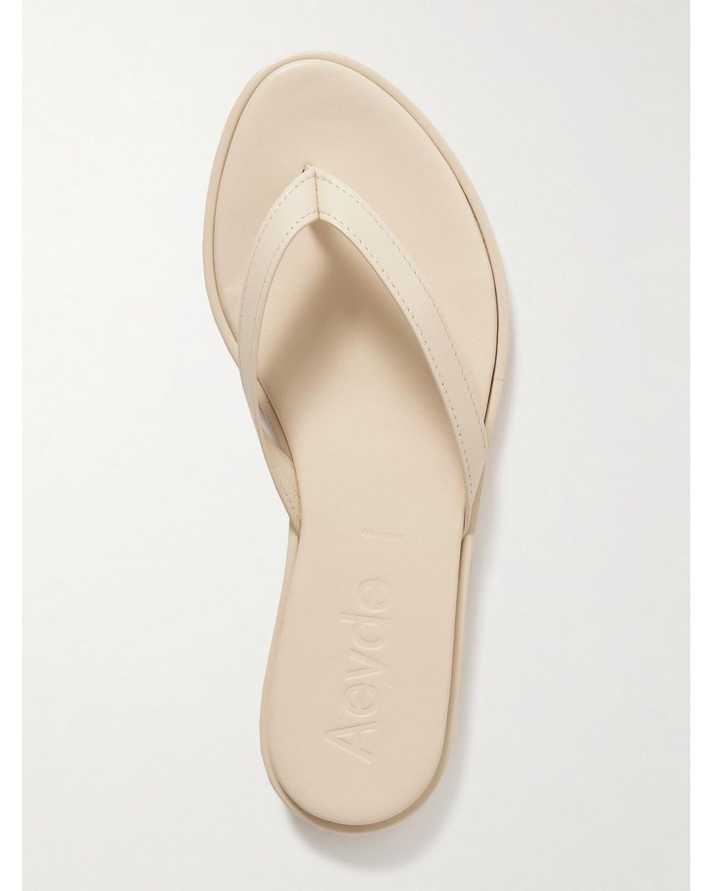 Aeyde Natural Melody Leather Flip Flops