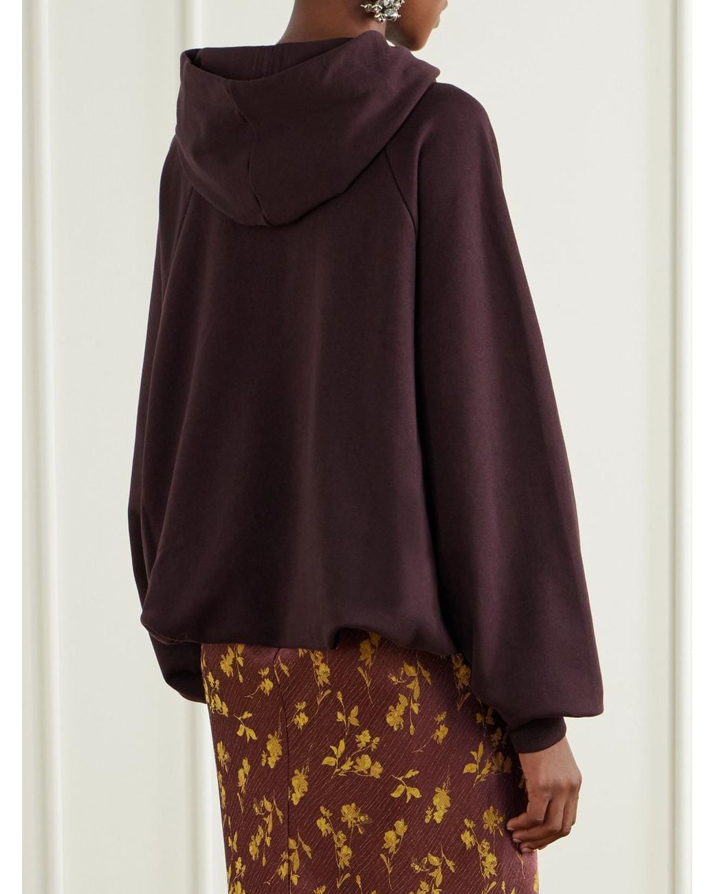 Dries Van Noten Purple Knotted Cotton-Jersey Hoodie
