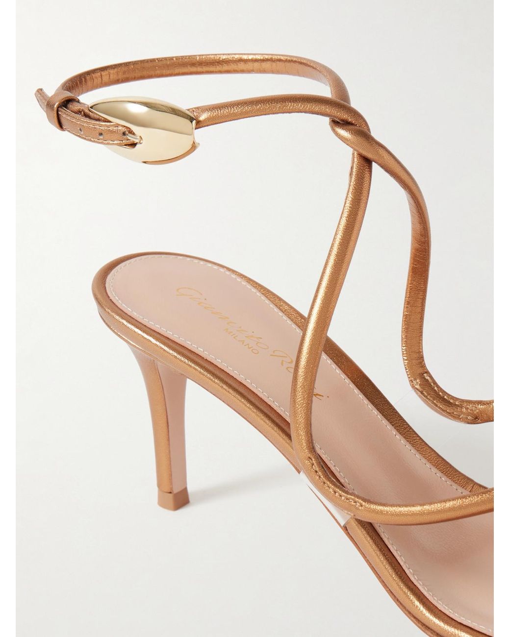 Gianvito Rossi Natural Jungle Mamba 70 Leather Sandals