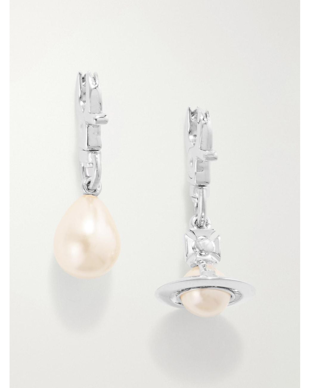 Vivienne Westwood Natural Claude Embellished-Tone Earrings