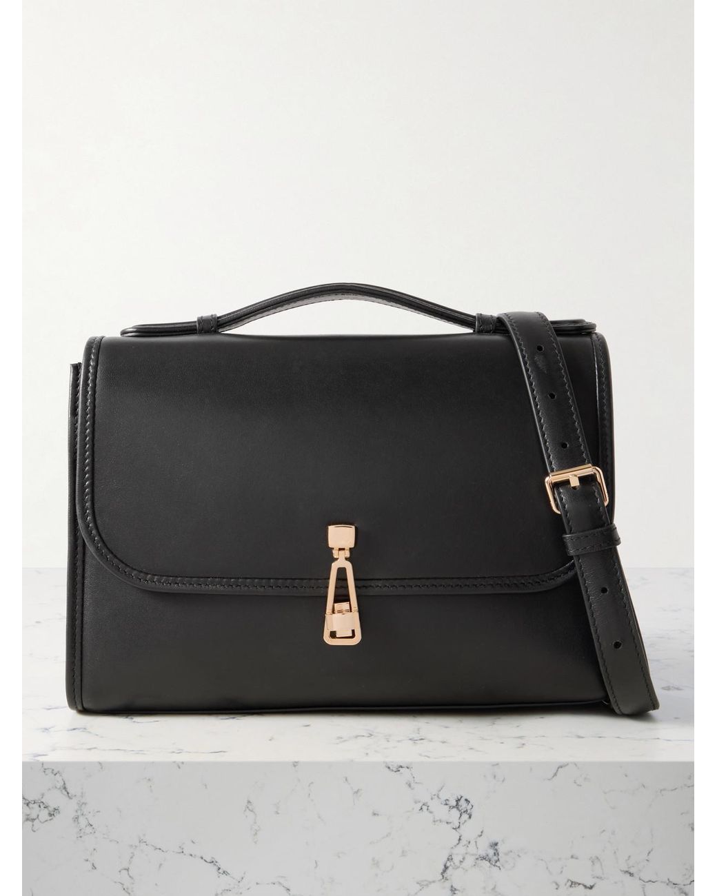Gabriela Hearst Black Leonora Medium Leather Tote