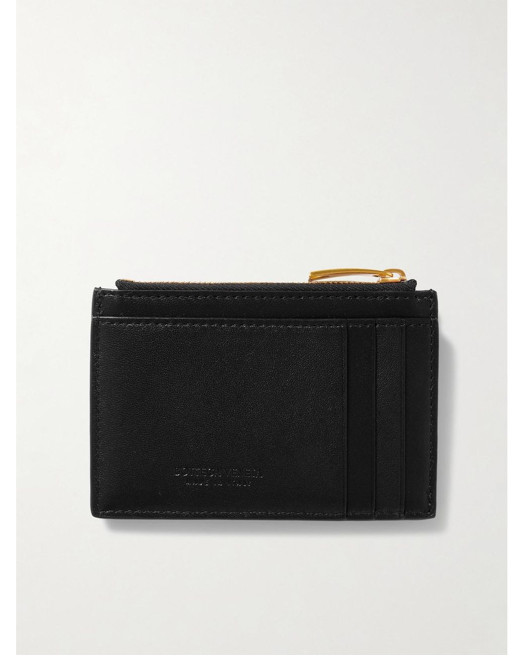 Bottega Veneta Black Cassette Intrecciato Leather Cardholder