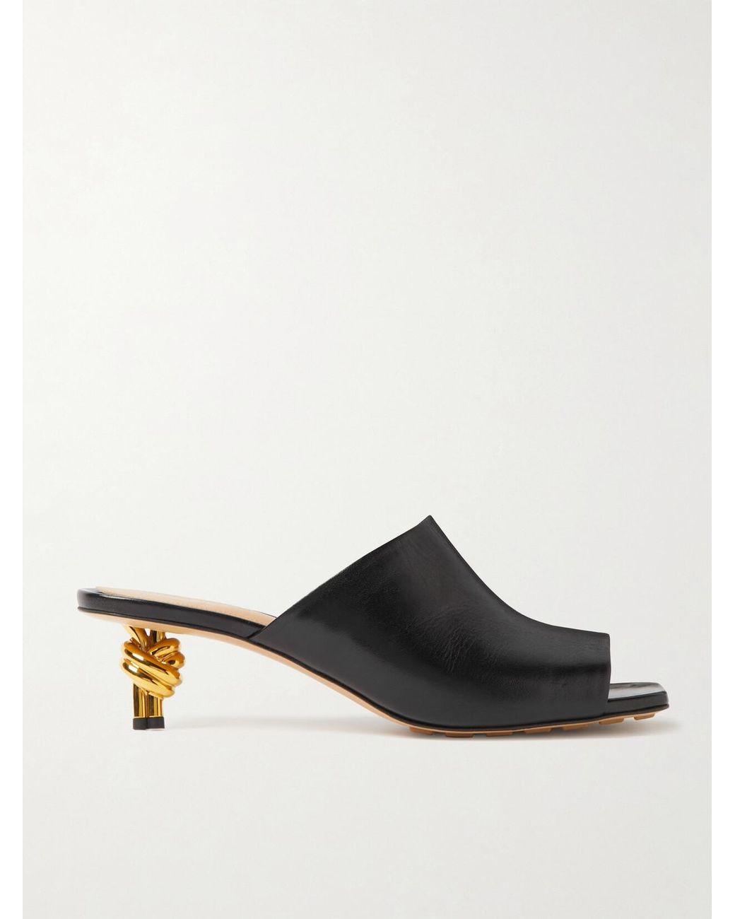 Bottega Veneta Black Knot Leather Mules