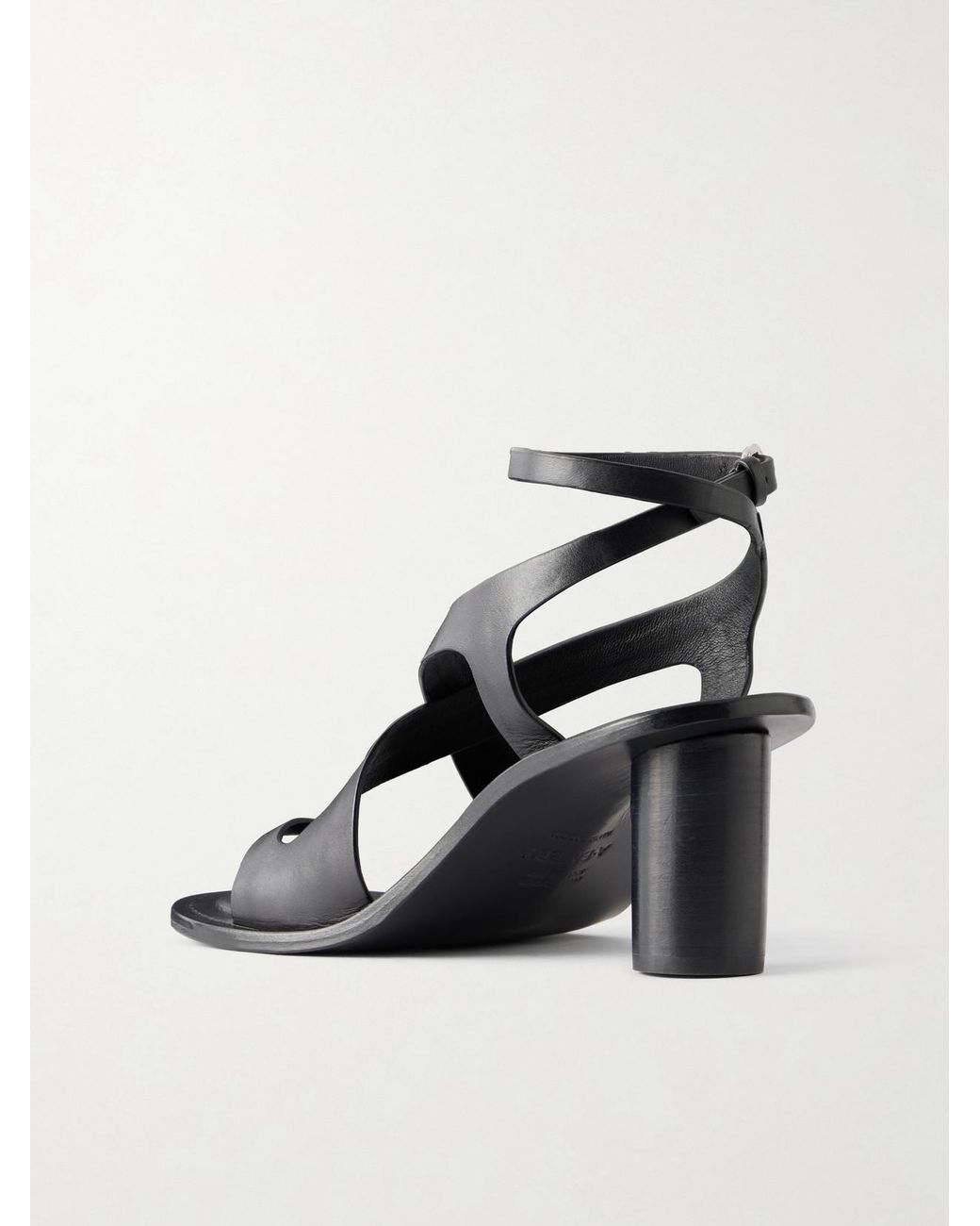 A.Emery Black Lulu Leather Sandals