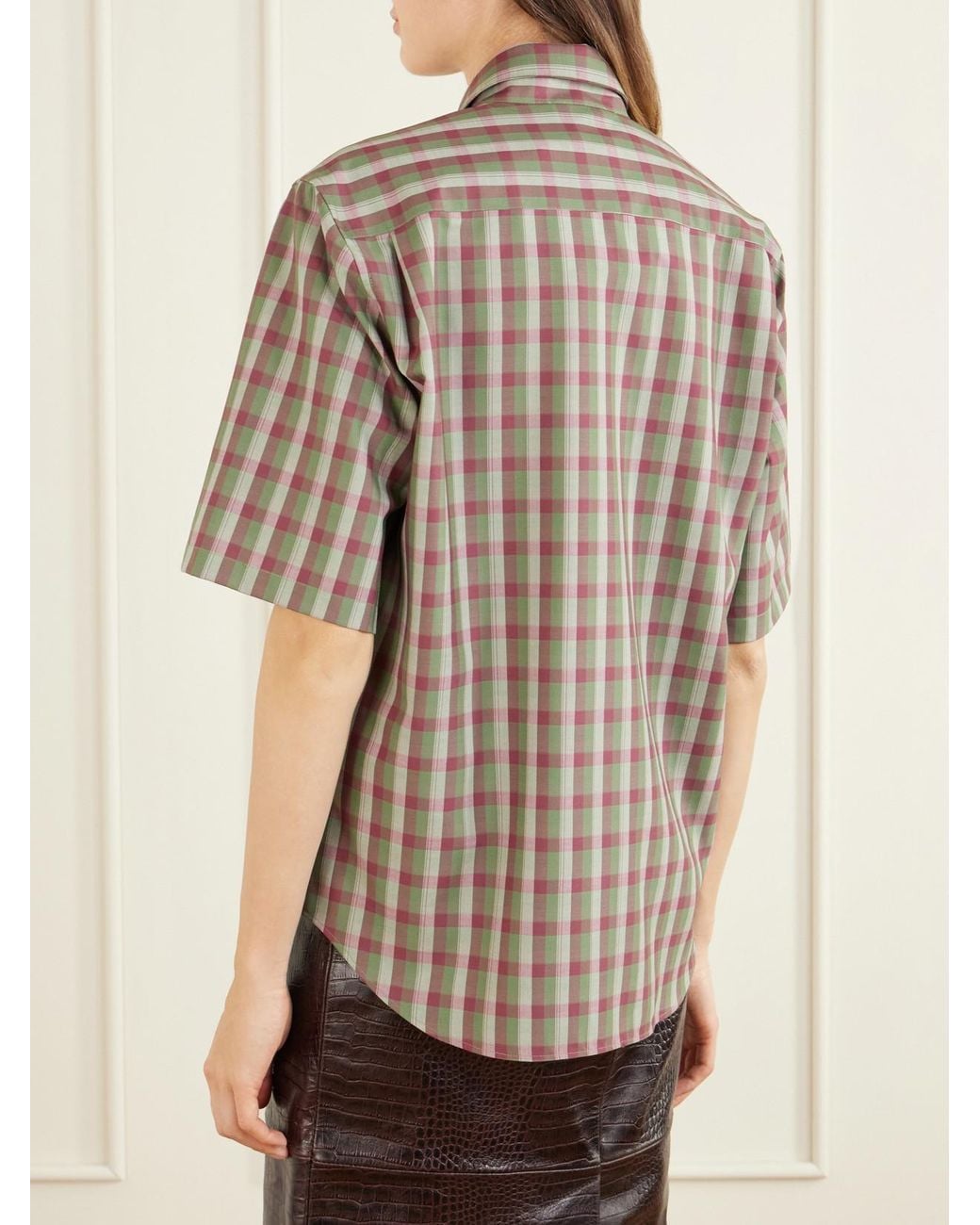 Acne Brown Wool Checked Shirt