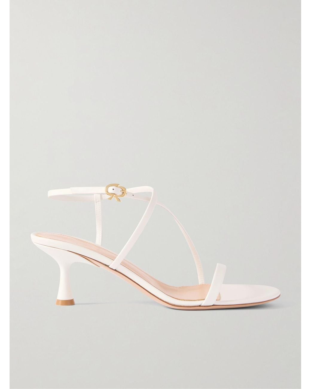 Gianvito Rossi Natural 55 Leather Sandals