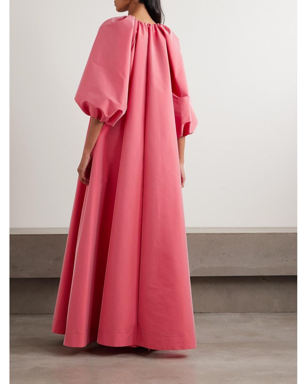 BERNADETTE George Gathered Taffeta Gown in Pink | Lyst