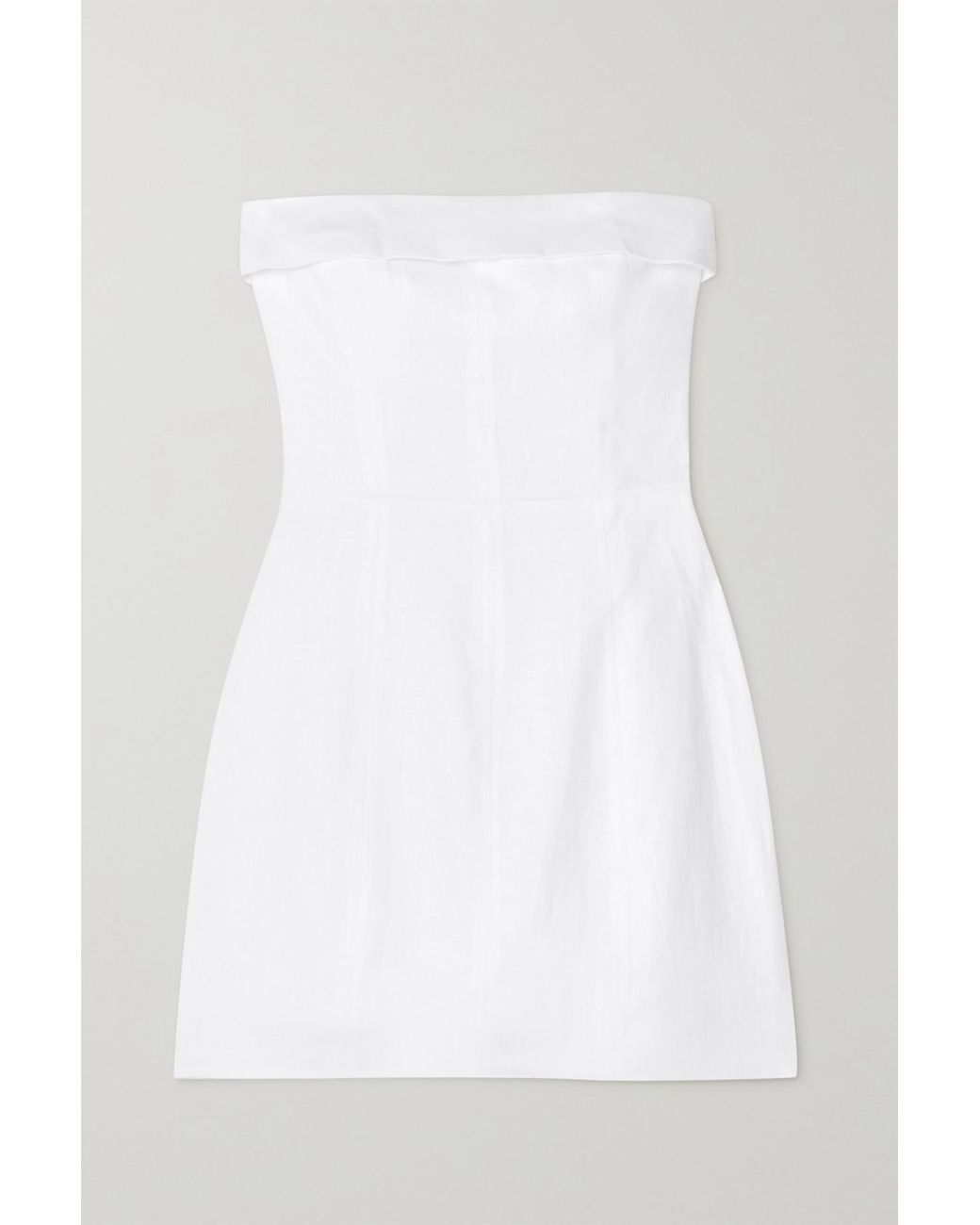 Reformation Madilyn Strapless Linen Mini Dress in White Lyst