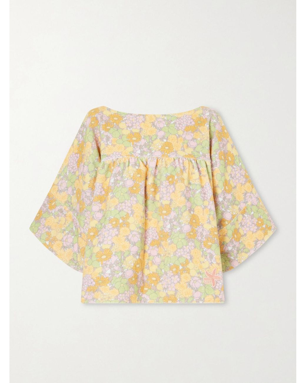 Chloé Metallic Flower-Print Cotton Tunic