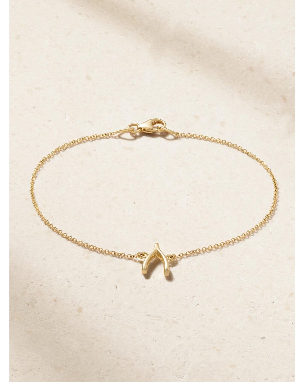 Jennifer Meyer Natural Mini Wishbone 18-Karat Bracelet