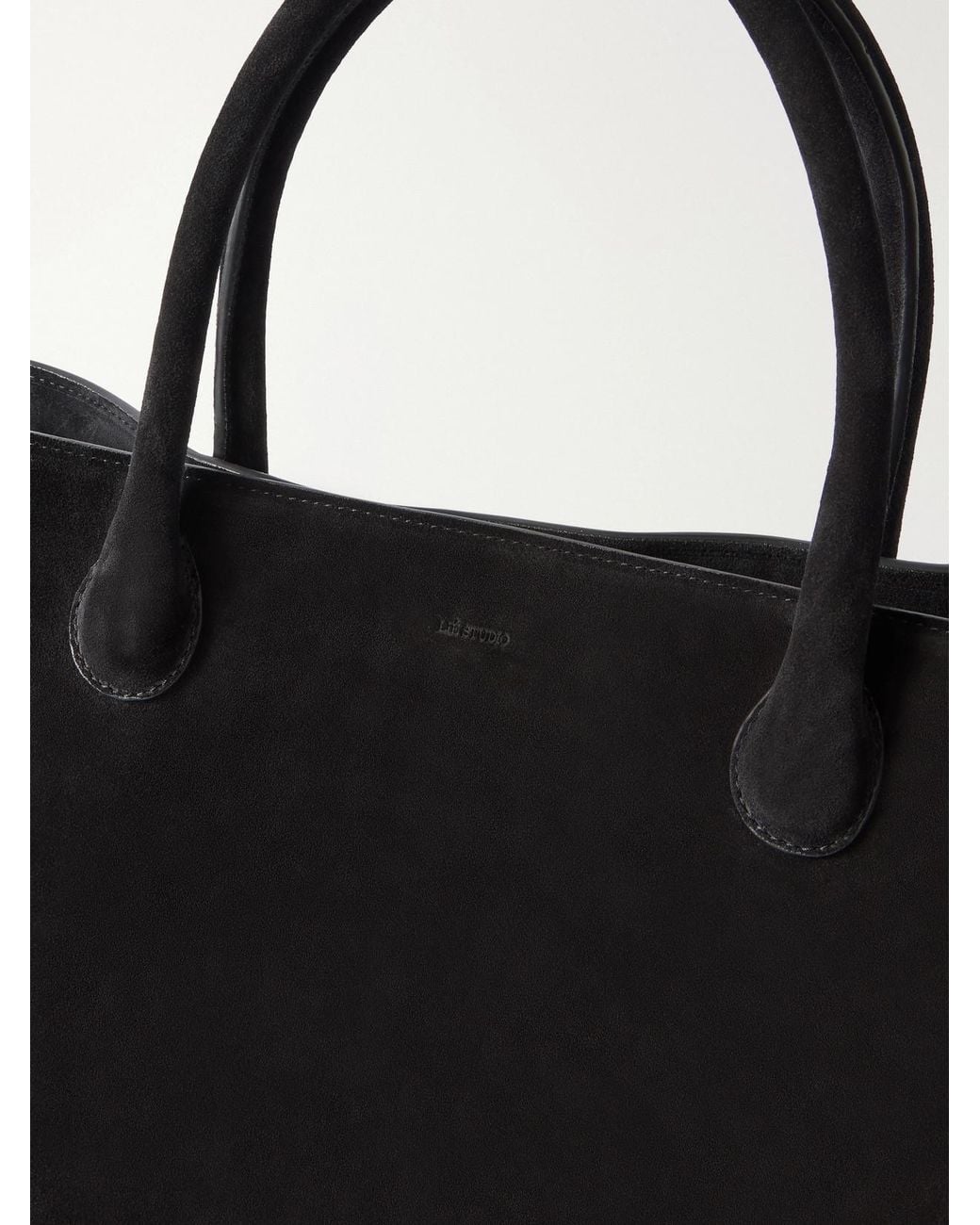 LIE STUDIO Black Grace Suede Tote