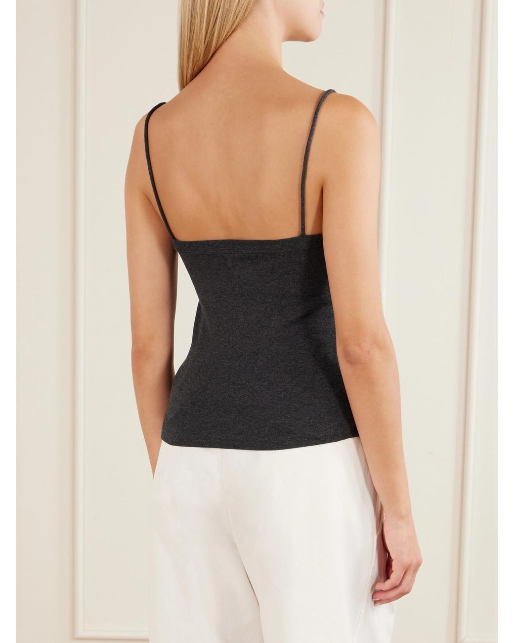 St. Agni Black Organic Cotton-Jersey Tank