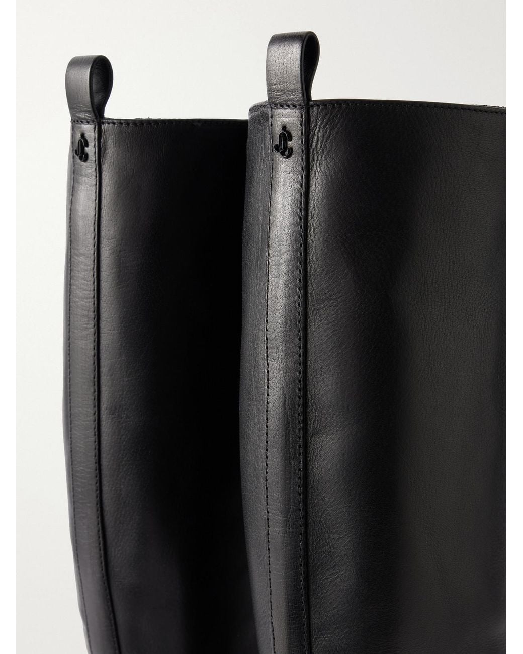 Jimmy Choo Black Mave 45 Leather Knee Boots