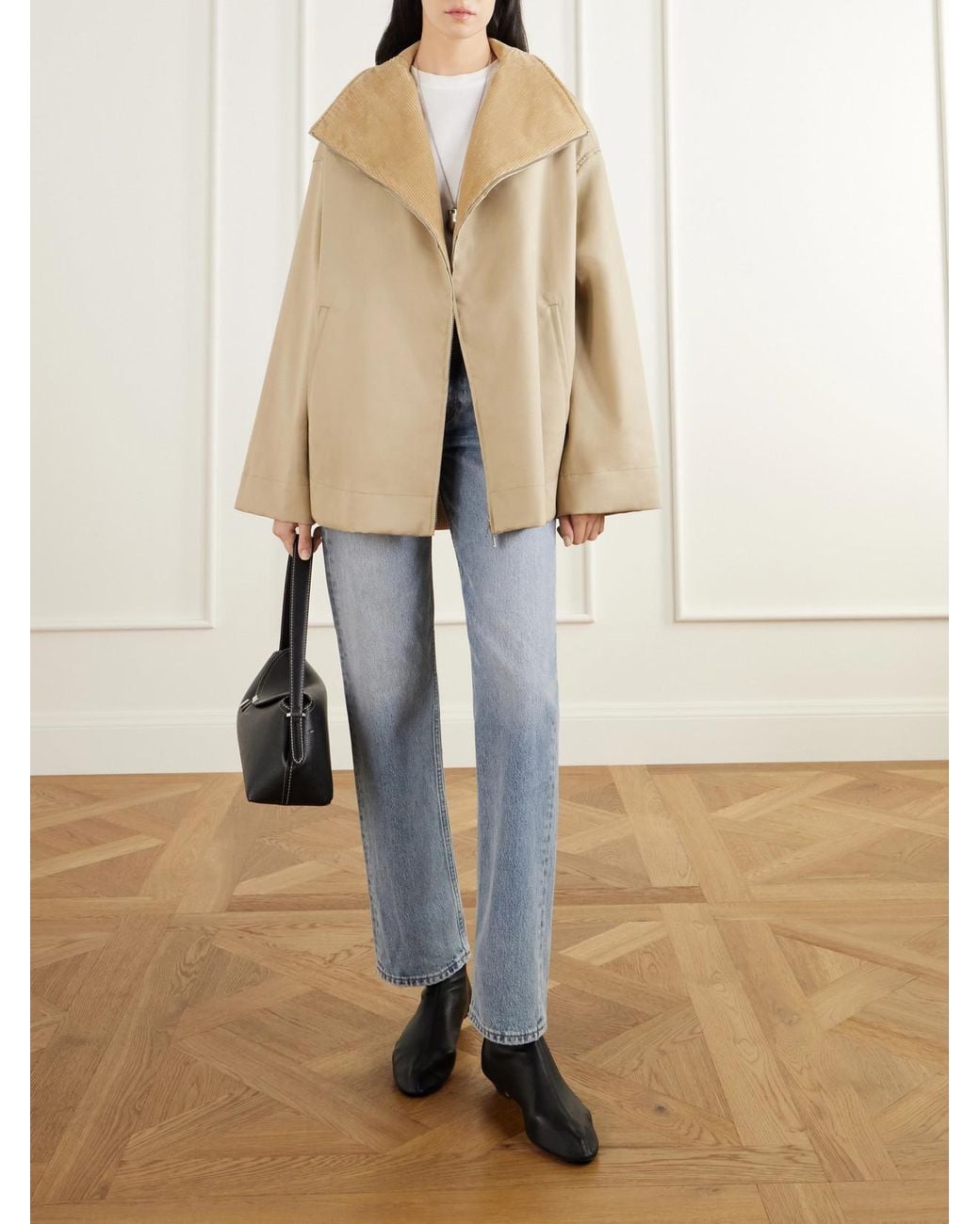 Totême Natural Zipped Country Waxed-Cotton Jacket