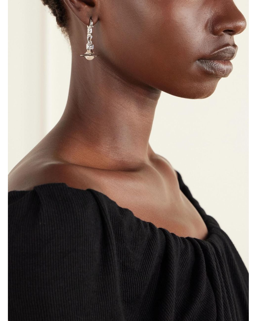 Vivienne Westwood Natural Claude Embellished-Tone Earrings