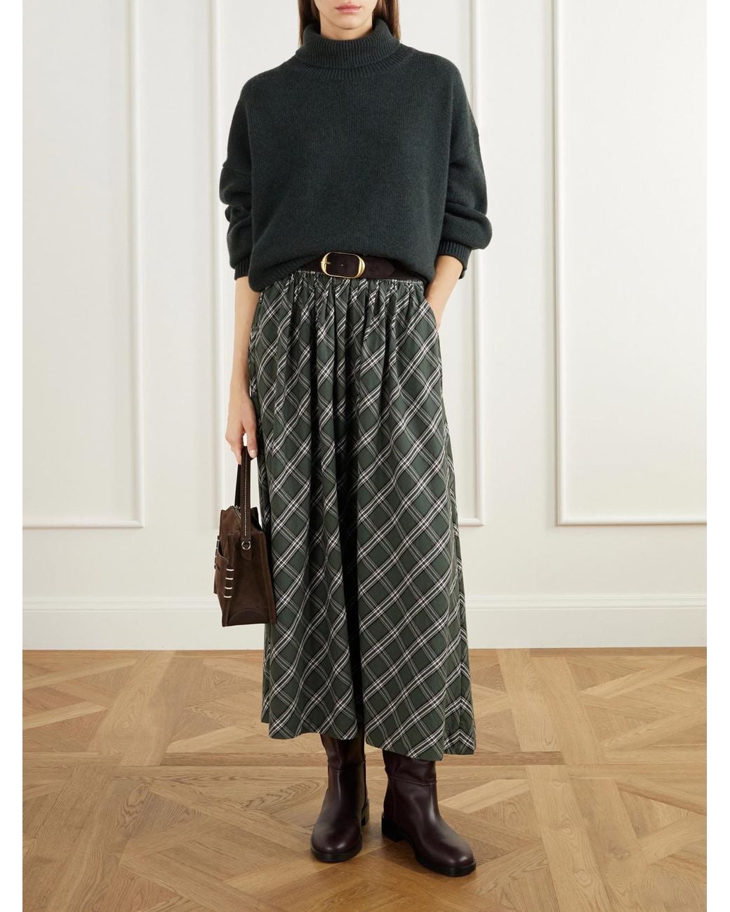 SKALL Black Silene Rib-Trimmed Wool Turtleneck Sweater