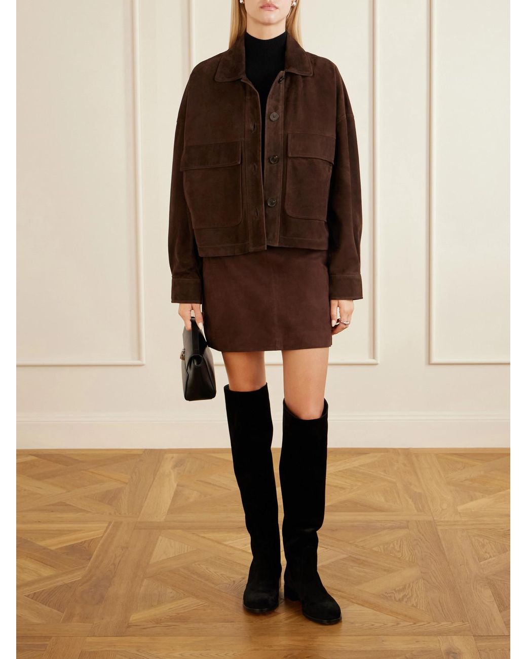 Arma Brown Melody Suede Mini Skirt