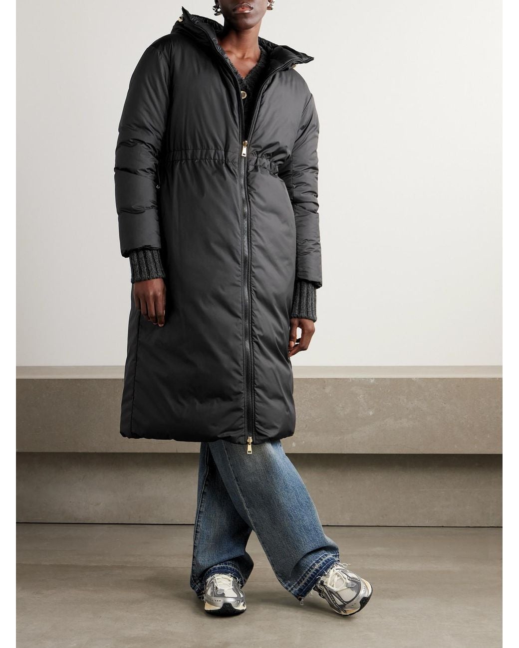 Moncler Black Boulogne Reversible Hooded Quilted Down Coat