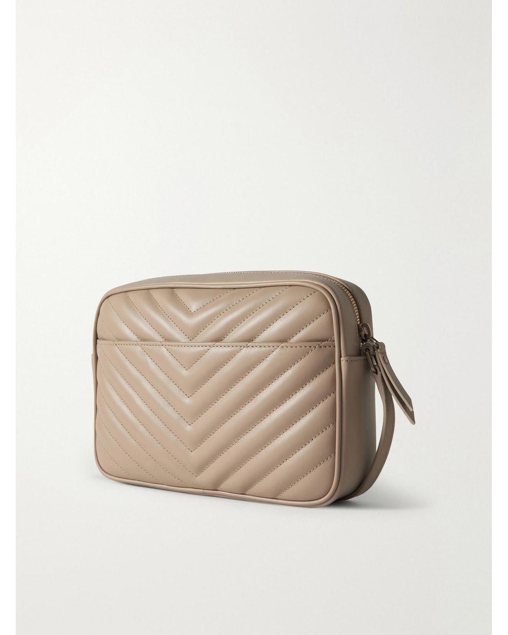 Saint Laurent Natural Lou Medium Quilted Leather Shoulder Bag