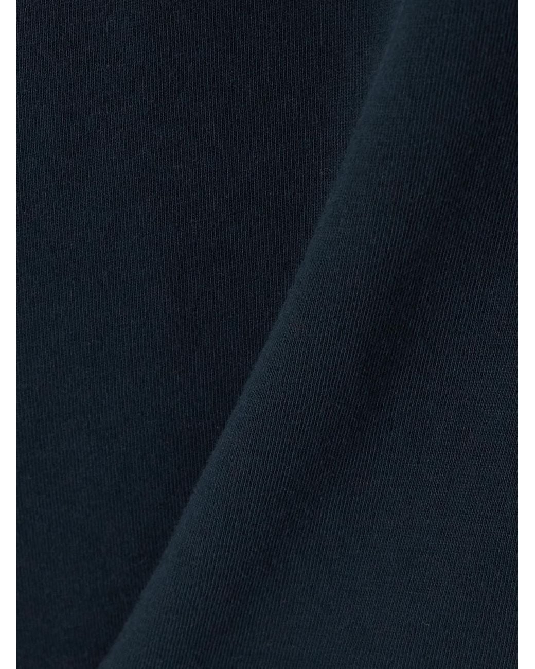 Agolde Blue Adine Cropped Organic Cotton-Jersey T-Shirt