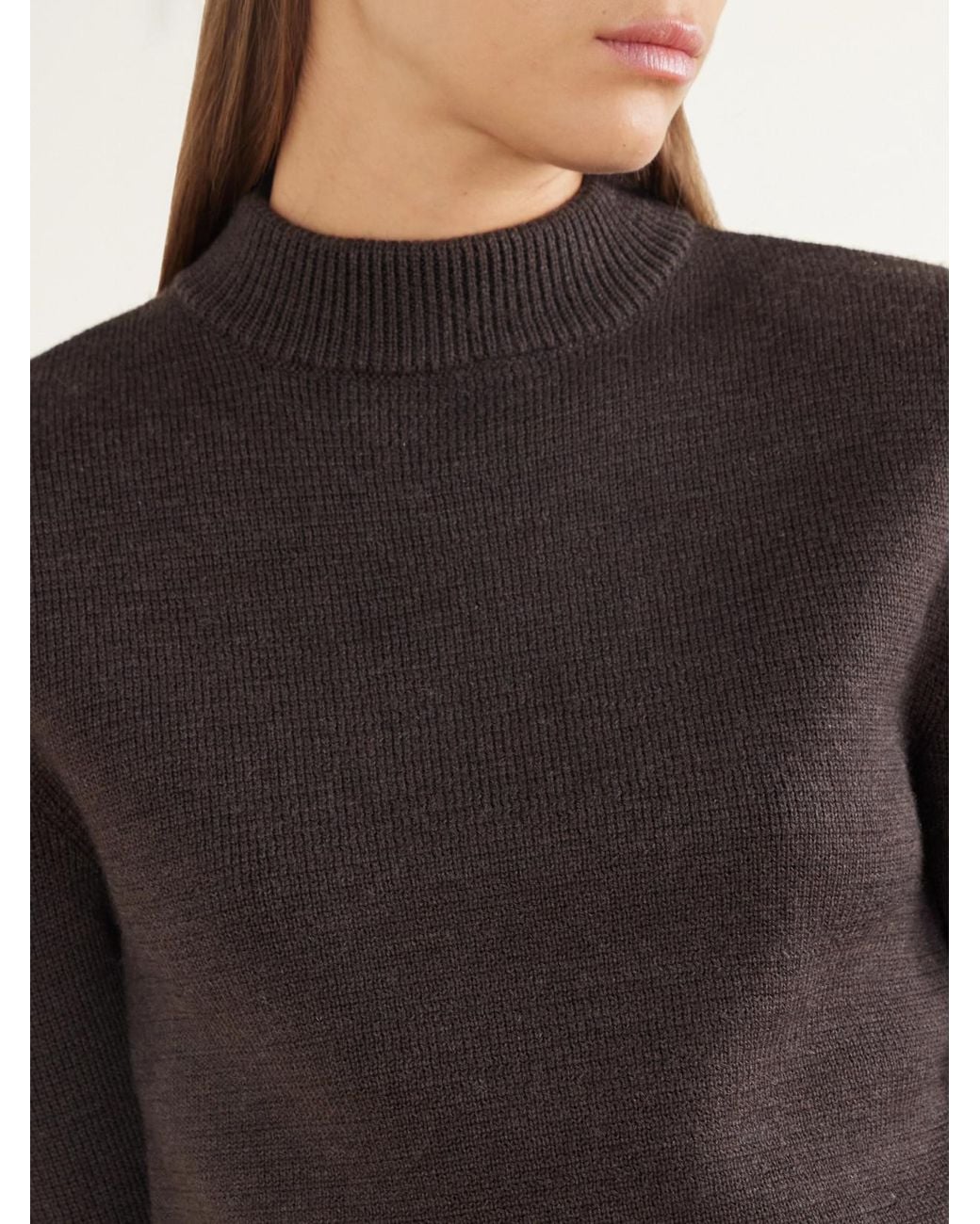 Willy Chavarria Gray Chavela Cropped Wool Sweater