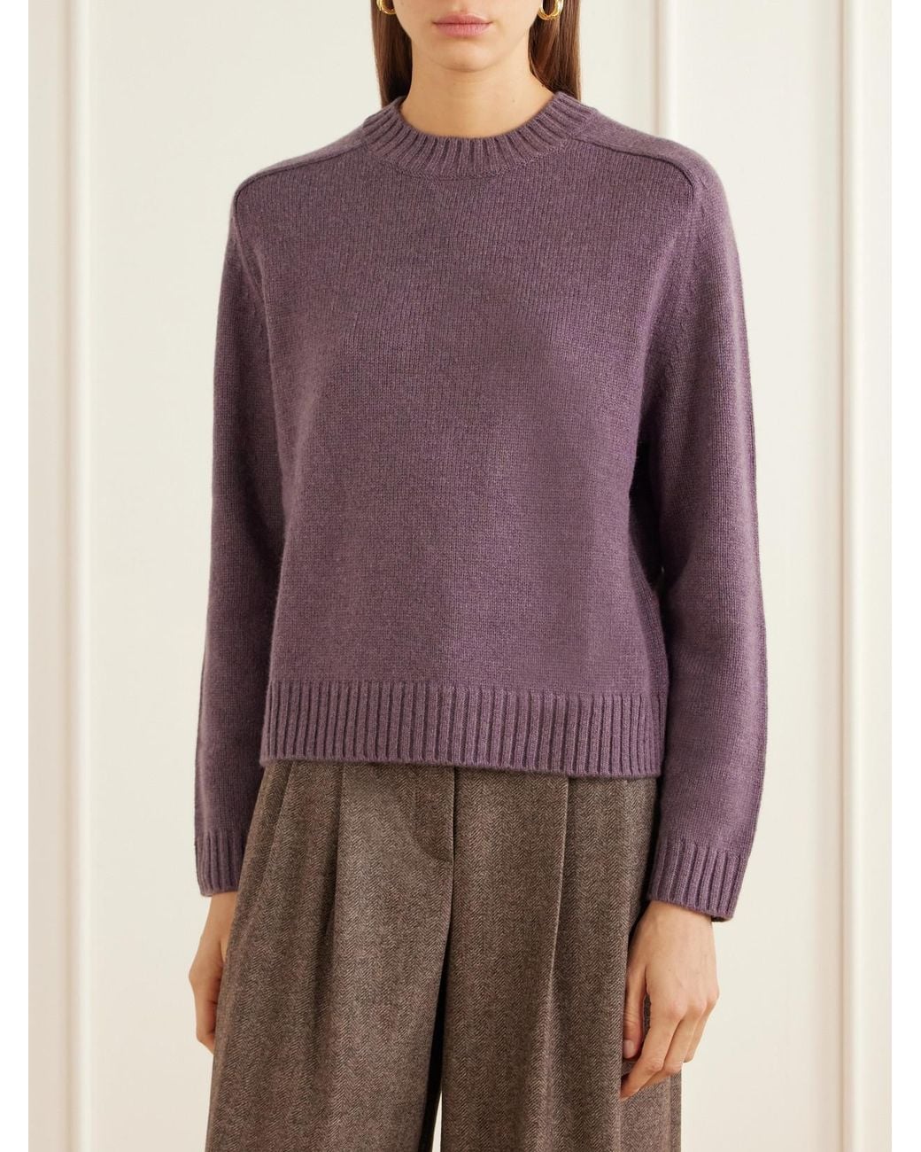 Twp Purple New Jill Cashmere Sweater