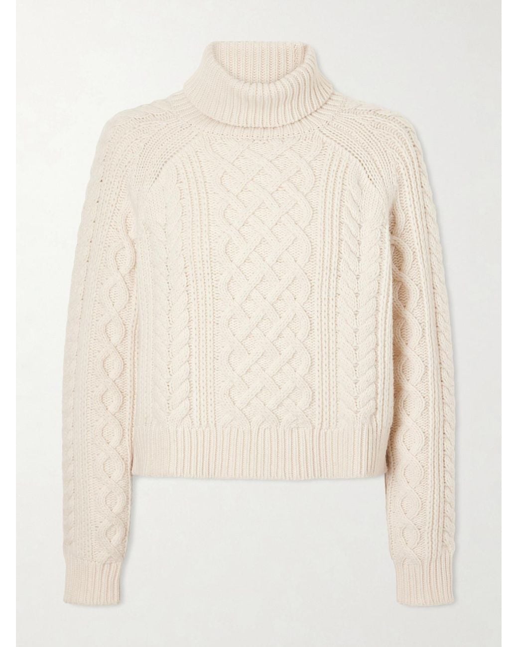Nili Lotan Natural Ezren Wool Turtleneck Sweater