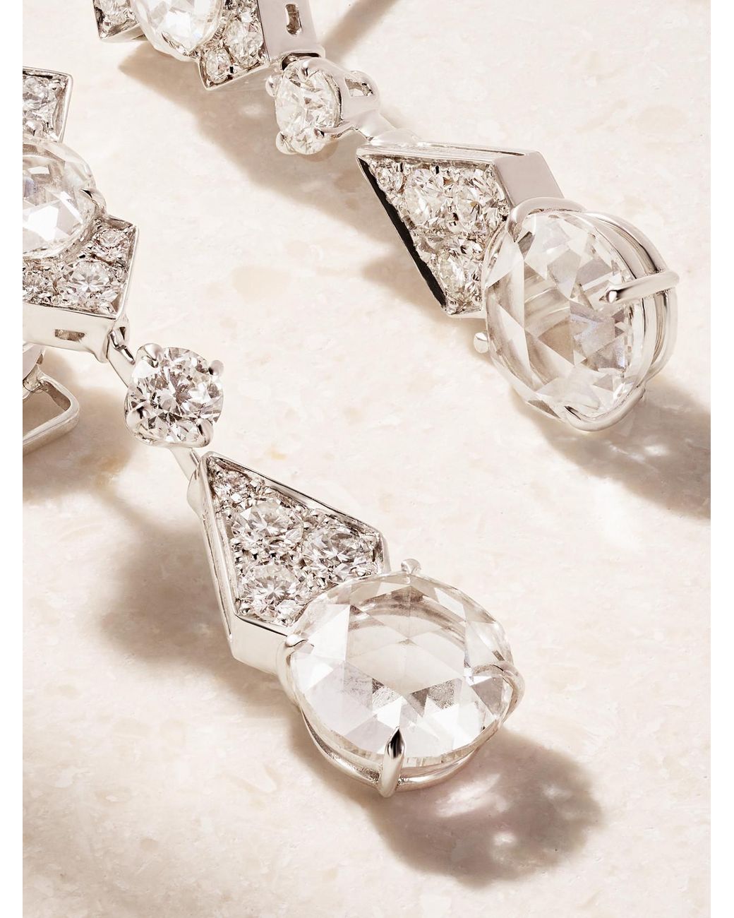David Morris Natural Sempertino 18-Karat Diamond Earrings
