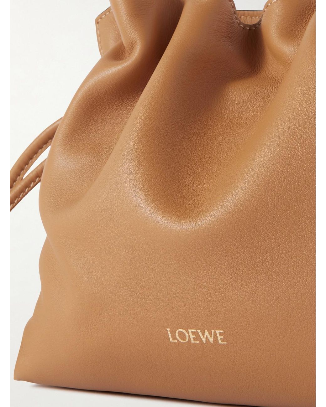 Loewe Brown Flamenco Mini Leather Clutch