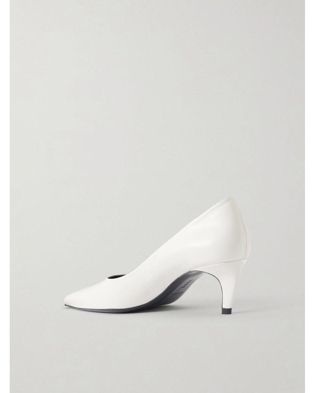 Jude White Blade 60 Leather Pumps