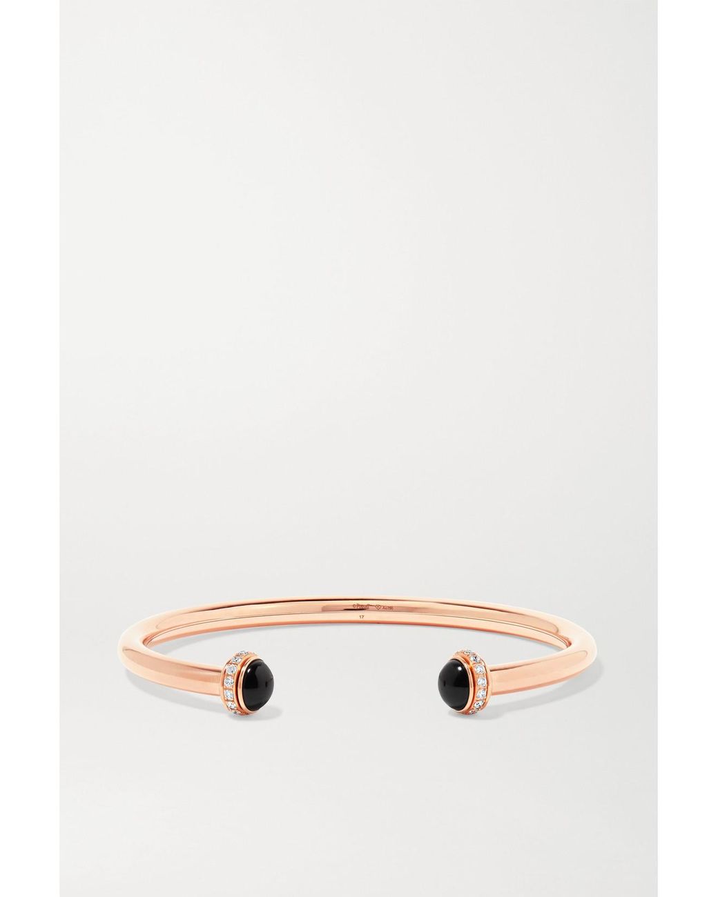 Piaget Natural Possession 18-Karat Rose, Onyx And Diamond Cuff