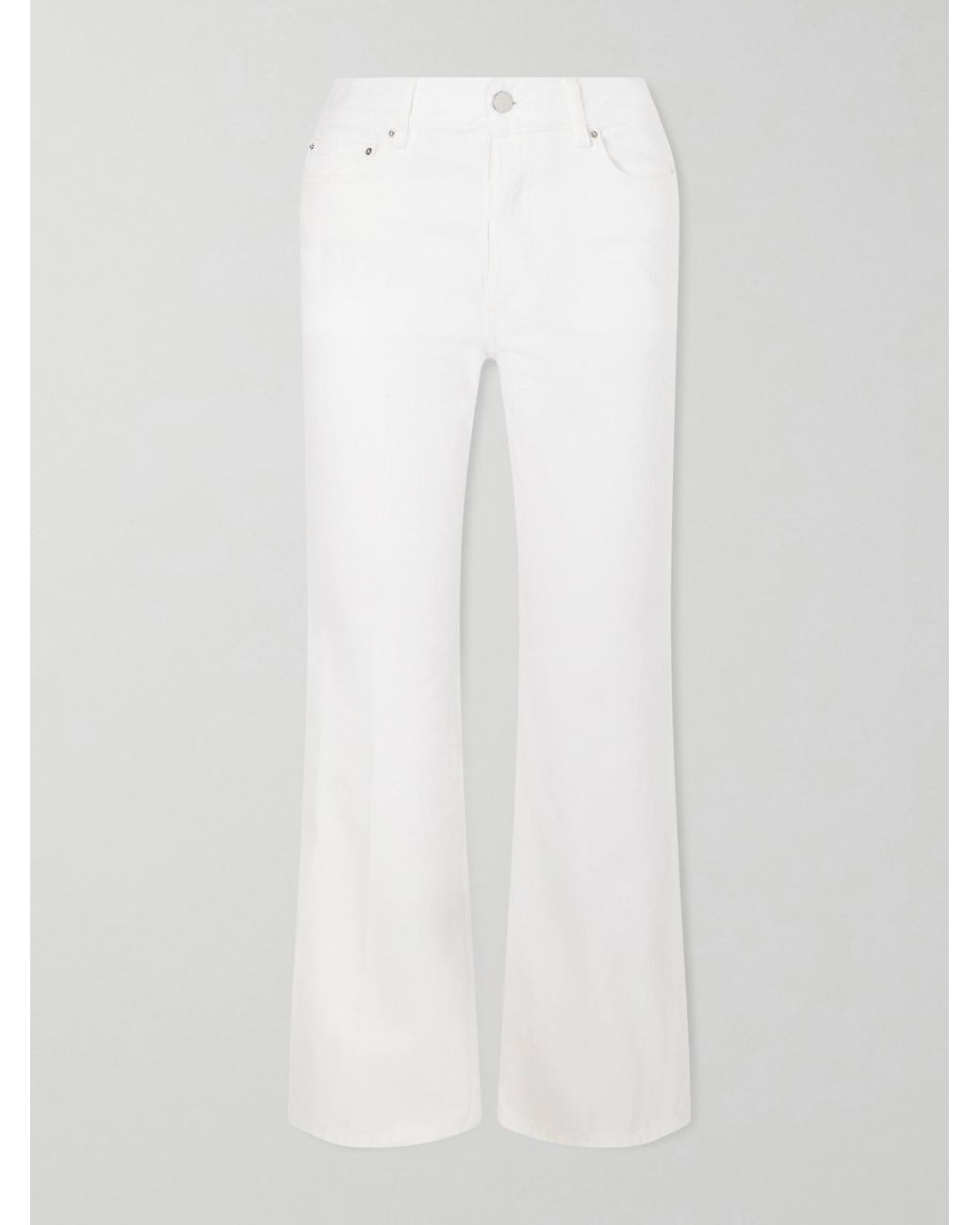 Totême White Kick Organic Flared Jeans