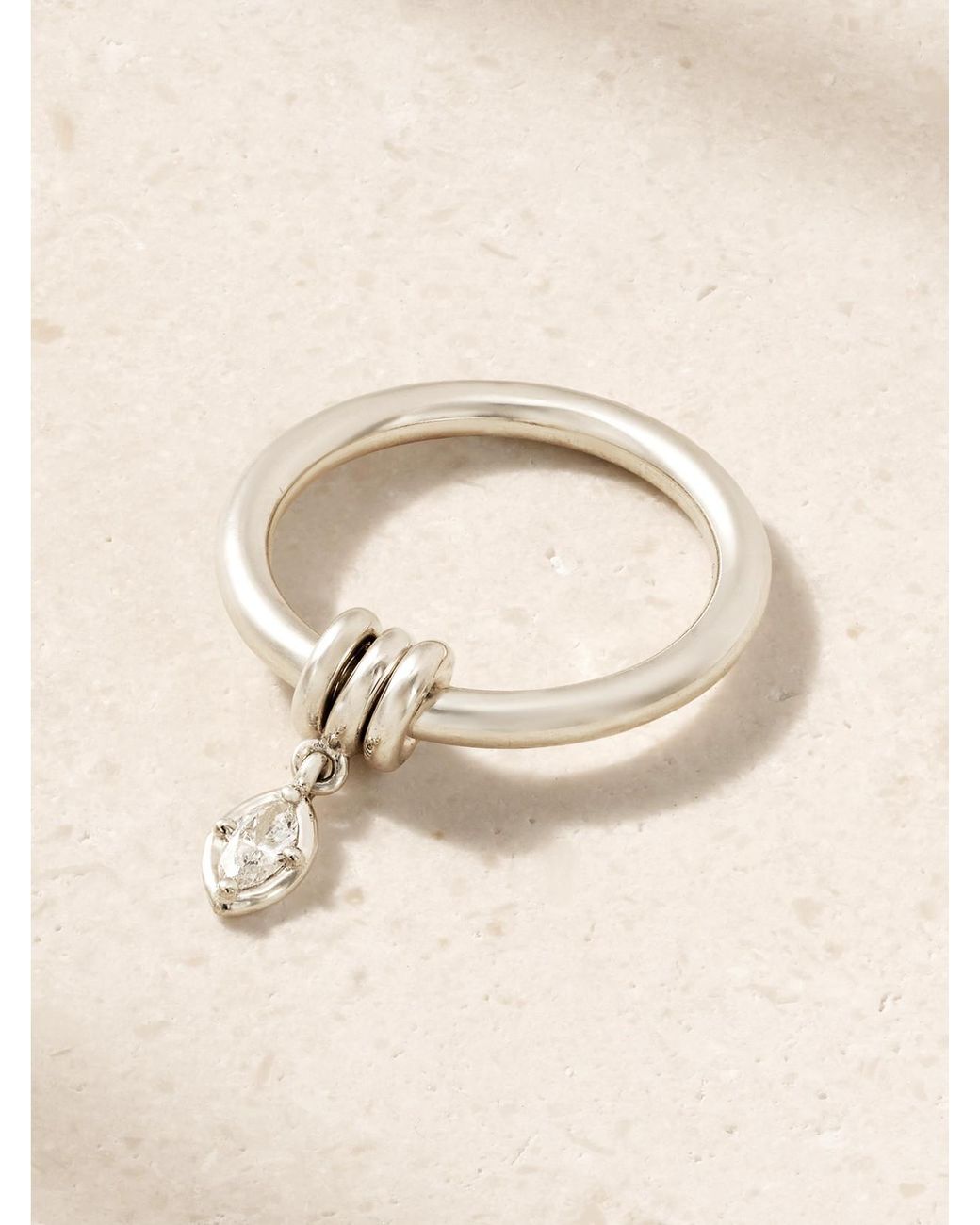 Spinelli Kilcollin Natural Pia Sterling Diamond Ring