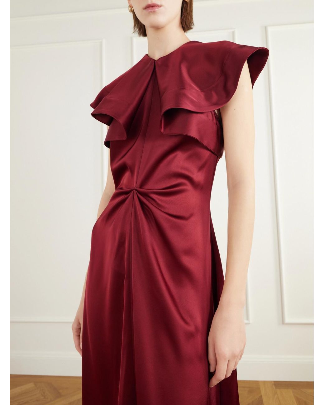 Altuzarra Alix Gathered Satin Maxi Dress